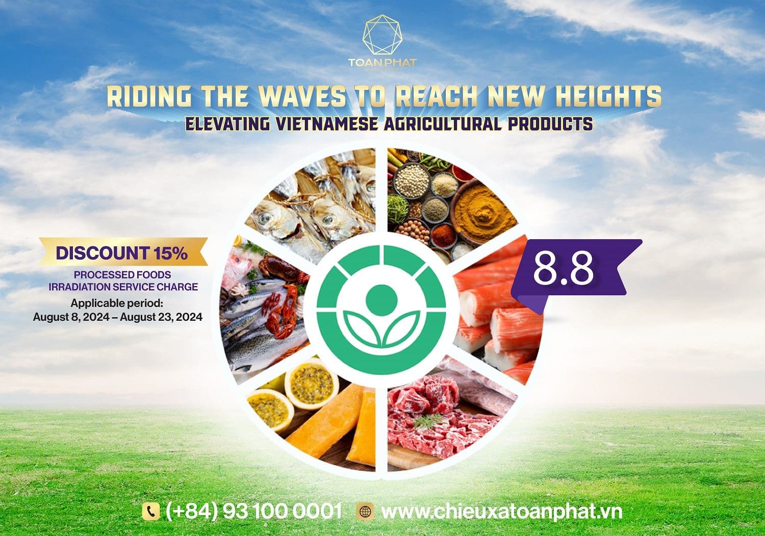 Toan Phat Irradiation - 15% discount on processed food irradiation service charge