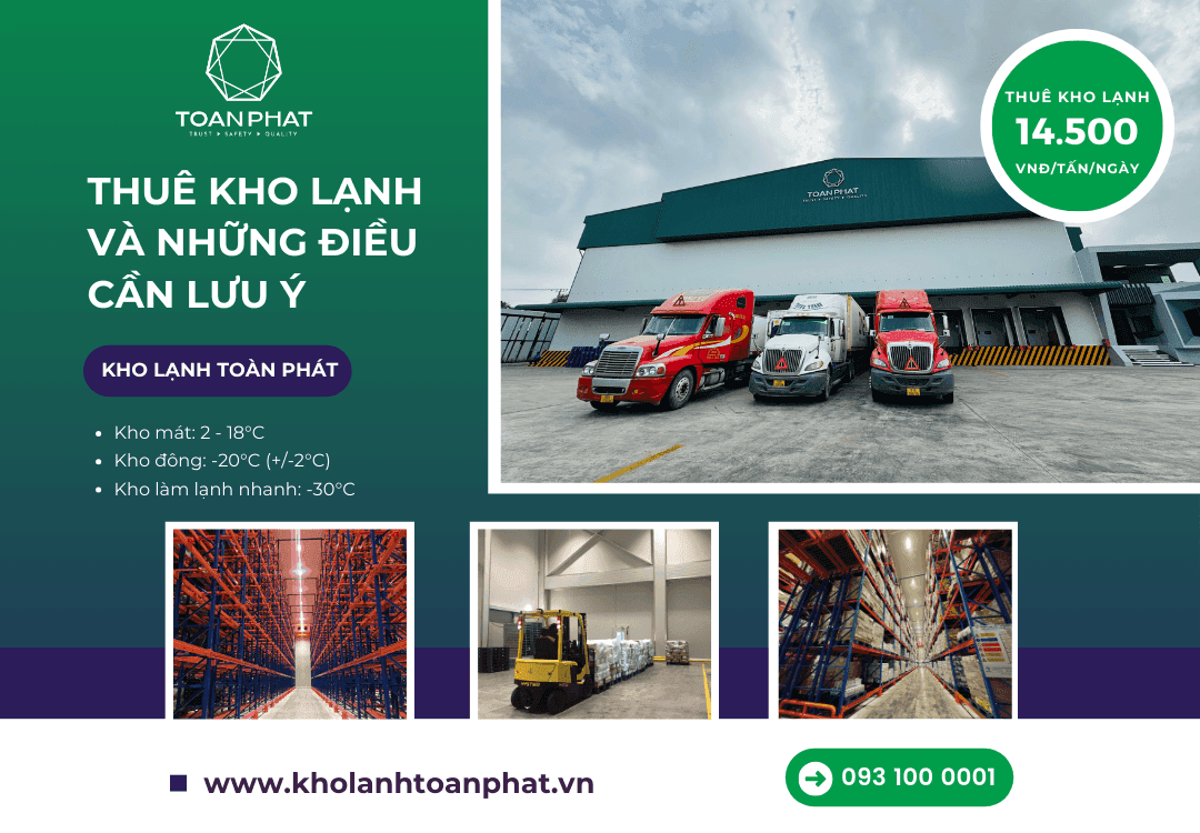 Thuê kho lạnh bảo quản thực phẩm và những điều cần lưu ý