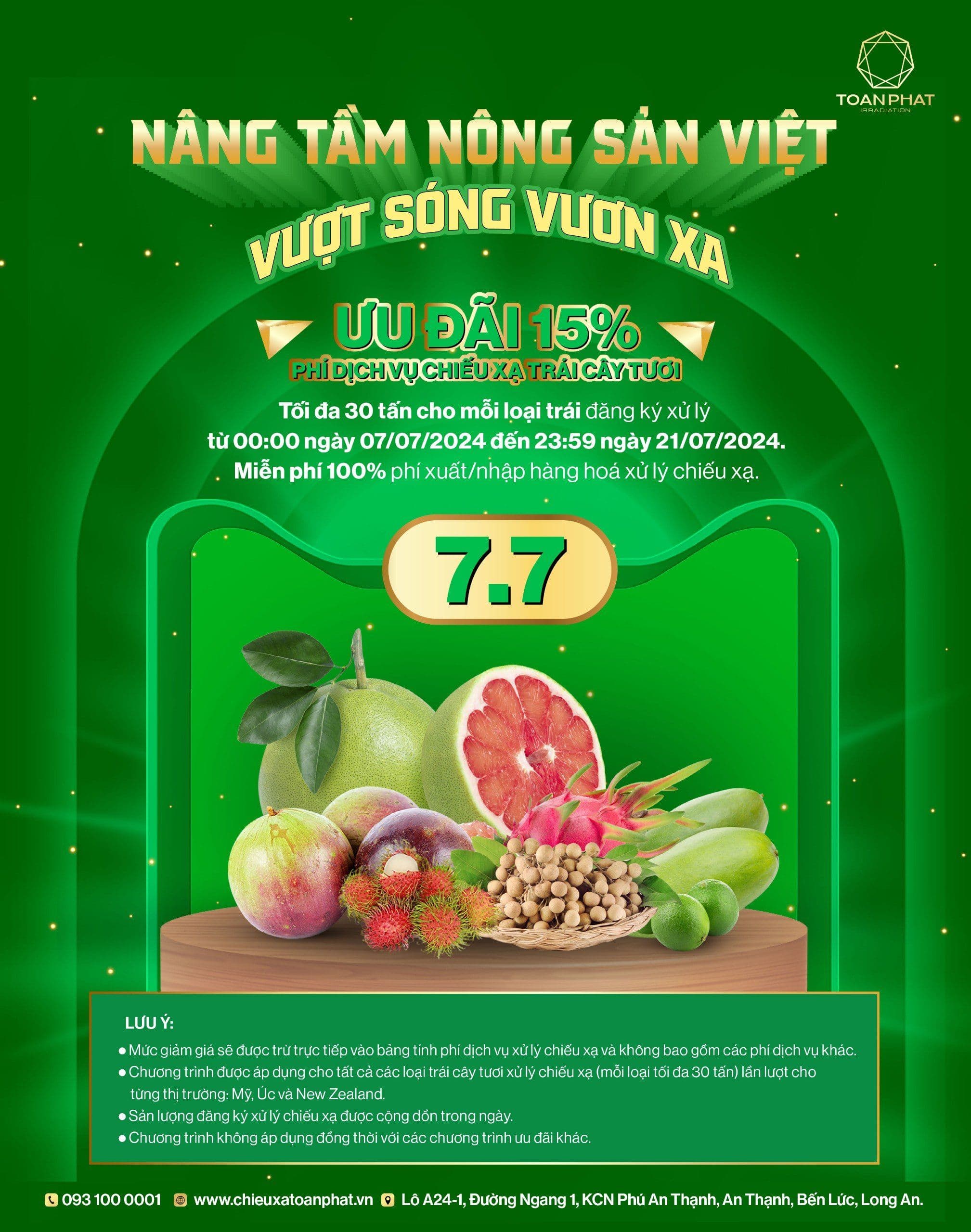 ƯU ĐÃI PHÍ DỊCH VỤ CHIẾU XẠ TRÁI CÂY TƯƠI 7.7_1200 x 1500 VNE Hotline.jpg